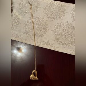 Vintage Gold Heart Pendant Necklace